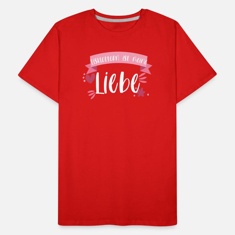 Klettern Eisklettern Wintersport Eis Geschenk Männer Premium Bio T-Shirt