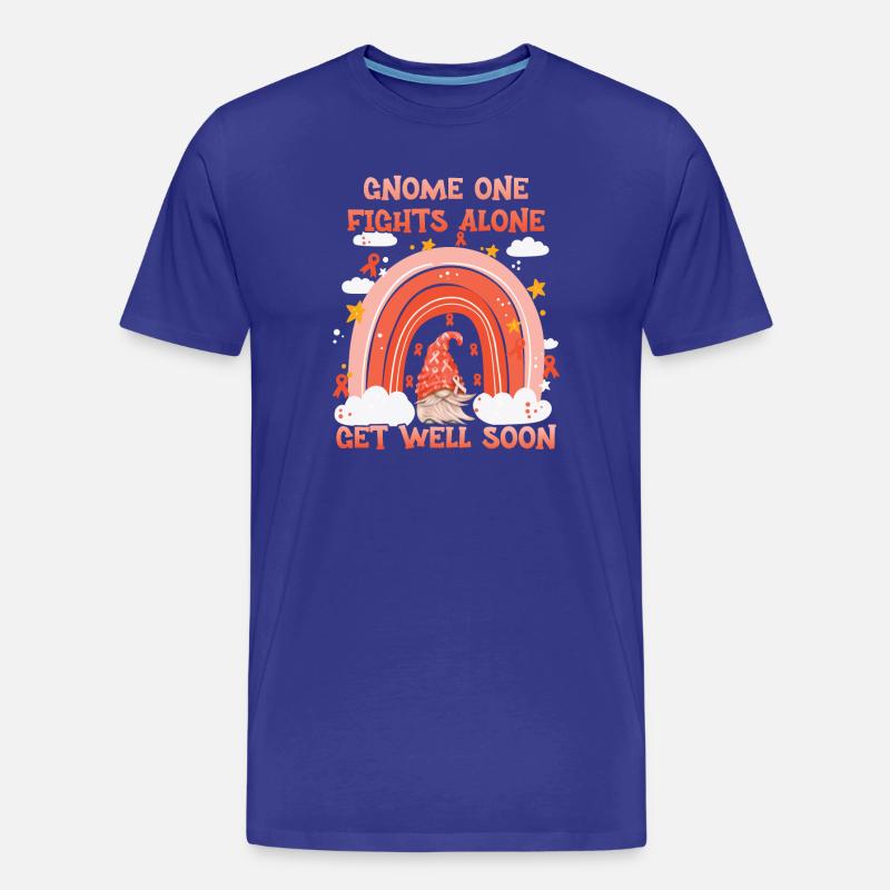 Gnome One Fights Alone Leukemia Awareness - Männer Premium Bio T-Shirt - Königsblau