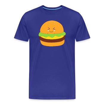 Burgers, fast food, eat, cook - Men's Premium Organic T-Shirt - royal blue - Front - Damien (186cm)