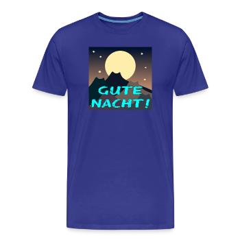 Gute Nacht - KATZEN BERGLANDSCHAFT - NATUR - Männer Premium Bio T-Shirt - Königsblau - Vorne - Damien (186cm)