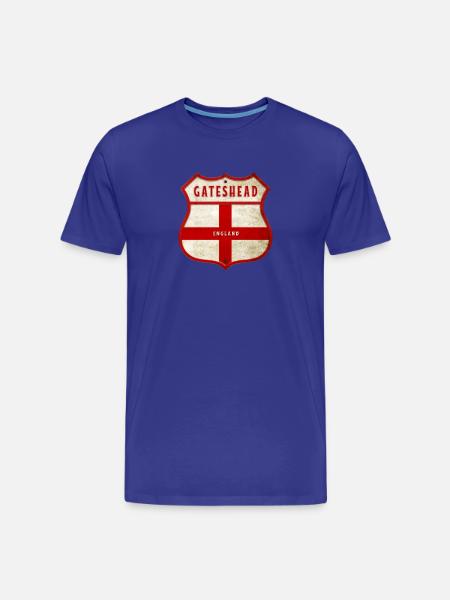 Gateshead England coat of arms - Men's Premium Organic T-Shirt - royal blue