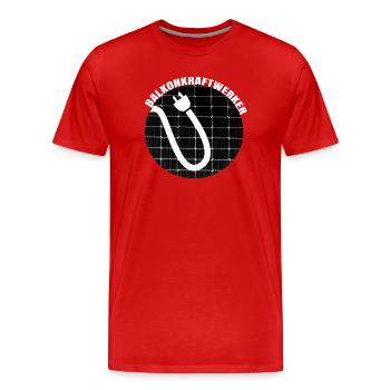 Balkonkraftwerker Vorbild Animation zum Nachahmen - Männer Premium Bio T-Shirt - Rot - Vorne - Damien (186cm)