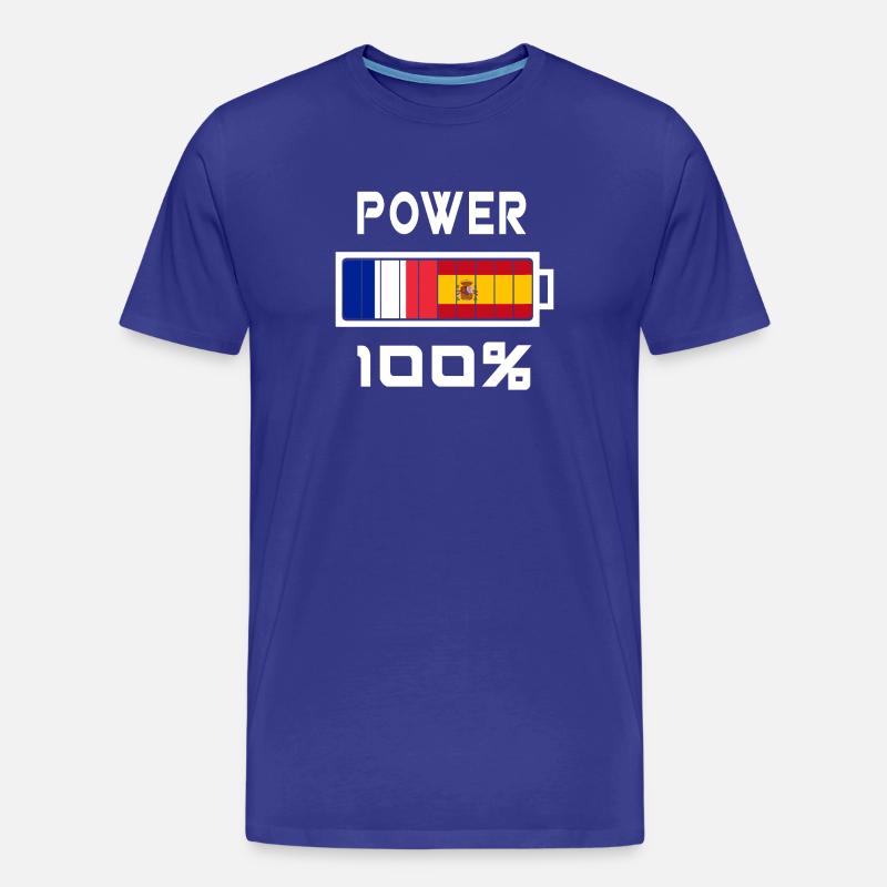 Spanien und Frankreich Power 100% - Männer Premium Bio T-Shirt - Königsblau
