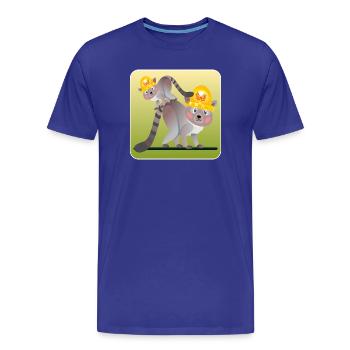 CONSTRUCTEURS - FAMILLE RATON LAVEUR - CONSTRUIRE DES CASQUES DE CONSTRUCTION - T-shirt bio Premium Homme - bleu roi - Devant - Damien (186cm)