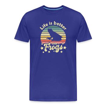 Frosch Frösche - Männer Premium Bio T-Shirt - Königsblau - Vorne - Damien (186cm)