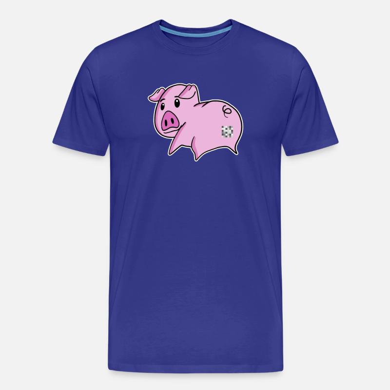 Schwein Arsch - Schwein Hintern - Männer Premium Bio T-Shirt - Königsblau