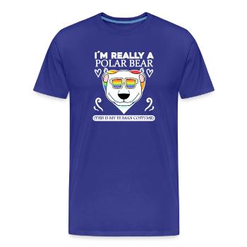 Ours polaire Ours polaire Dictons - T-shirt bio Premium Homme - bleu roi - Devant - Damien (186cm)