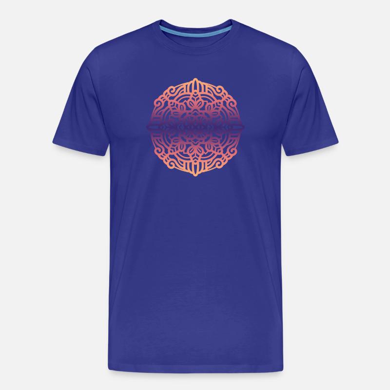 Mandala - Männer Premium Bio T-Shirt - Königsblau