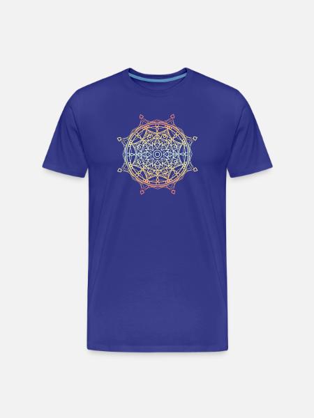 Mandala - Männer Premium Bio T-Shirt - Königsblau