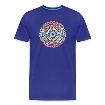 Mandala - T-shirt bio Premium Homme - bleu roi - Devant - Damien (186cm)