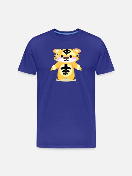 Tiger Pajamas - SLEEPING KIDS - Men's Premium Organic T-Shirt - royal blue