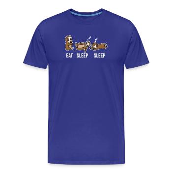 Relax Dormir paresseux disant Mammifère de la jungle - T-shirt bio Premium Homme - bleu roi - Devant - Damien (186cm)