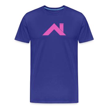 House Roof - Men's Premium Organic T-Shirt - royal blue - Front - Damien (186cm)