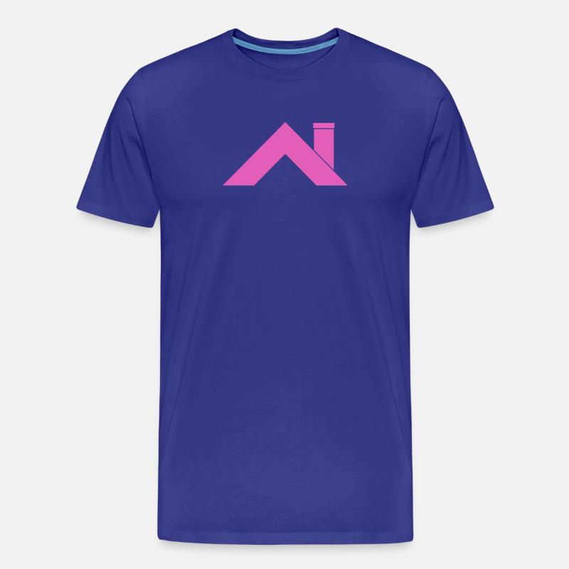 Haus Dach - Männer Premium Bio T-Shirt - Königsblau