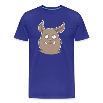 Wildschwein - Männer Premium Bio T-Shirt - Königsblau - Vorne - Damien (186cm)