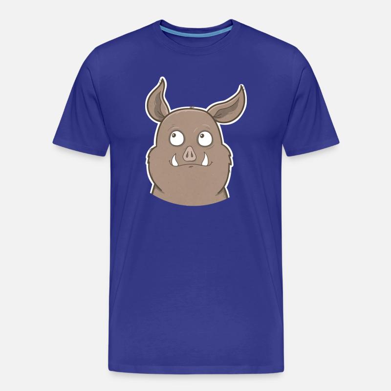 Wildschwein - Männer Premium Bio T-Shirt - Königsblau