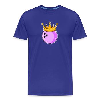 Bowling Damen Partnerlook - Männer Premium Bio T-Shirt - Königsblau - Vorne - Damien (186cm)
