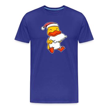 Canard Noël Sommeil Sommeil Sommeil - T-shirt bio Premium Homme - bleu roi - Devant - Damien (186cm)
