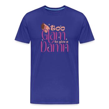 Trop glamour pour donner un sacré créateur d’ongles - T-shirt bio Premium Homme - bleu roi - Devant - Damien (186cm)