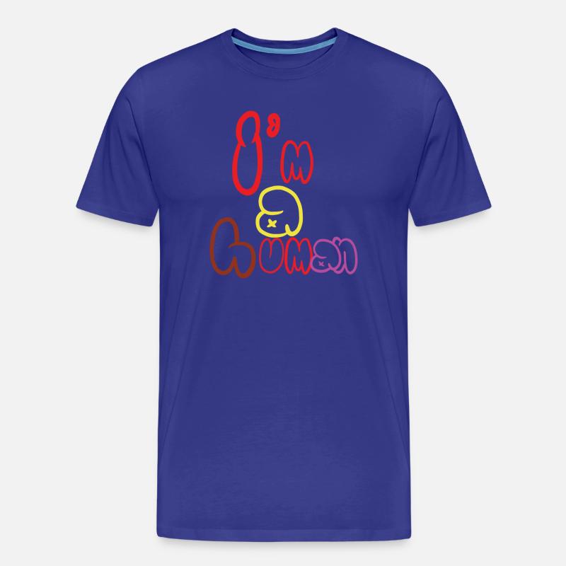 Ich bin ein Mensch - Männer Premium Bio T-Shirt - Königsblau