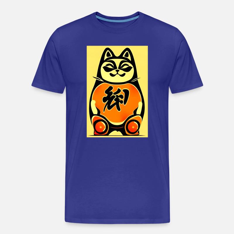 Maneki neko 4 - Männer Premium Bio T-Shirt - Königsblau