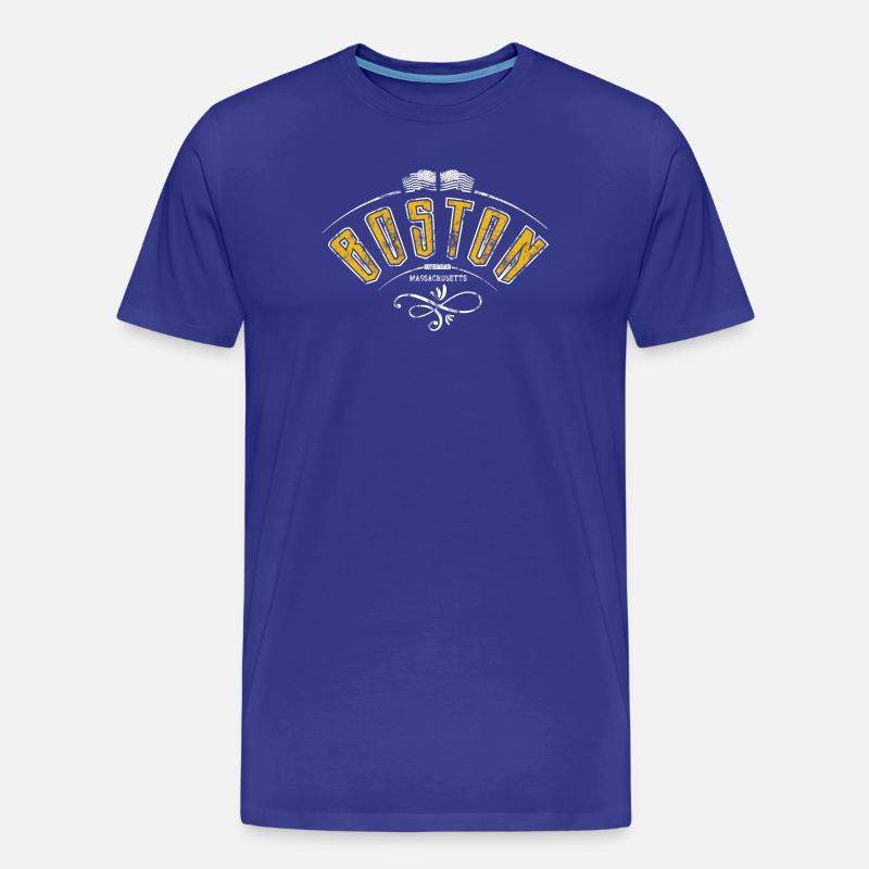 Boston Grunge-Effekt - Männer Premium Bio T-Shirt - Königsblau