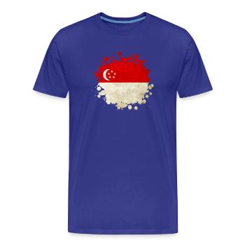 Singapore flag design - Men's Premium Organic T-Shirt - royal blue - Front - Damien (186cm)