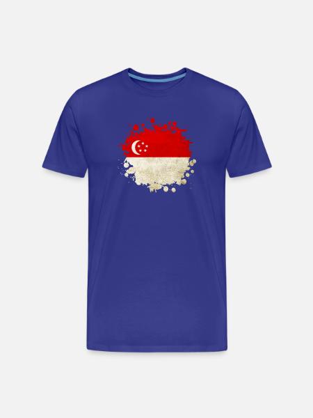 Singapore flag design - Men's Premium Organic T-Shirt - royal blue