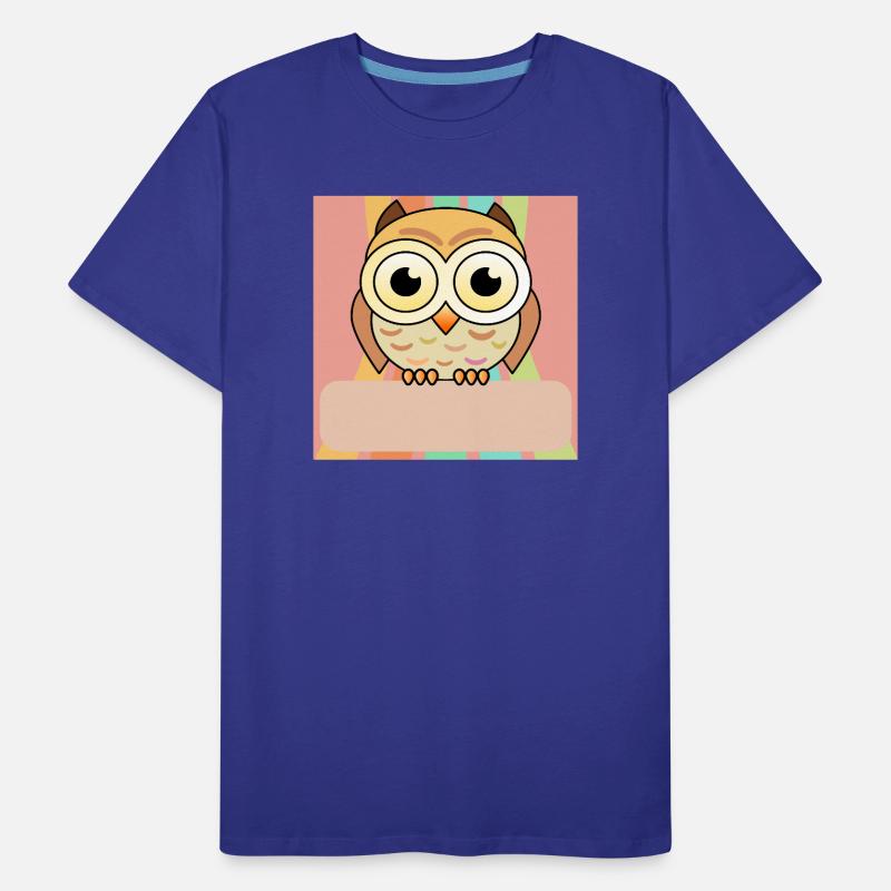 Namensschild Eule Männer Premium Bio T-Shirt