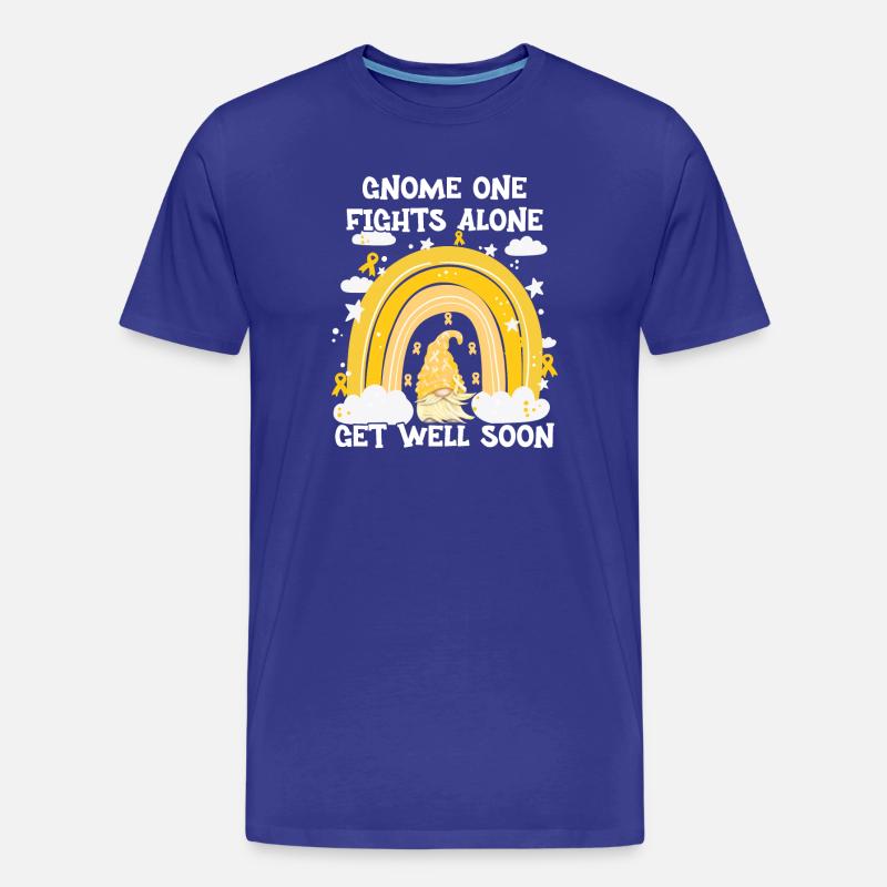 Gnome One Fights Alone Sarkomkrebs - Männer Premium Bio T-Shirt - Königsblau