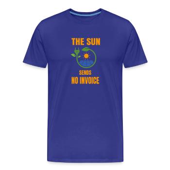 Soleil Pas de facture système solaire énergie solaire - T-shirt bio Premium Homme - bleu roi - Devant - Damien (186cm)
