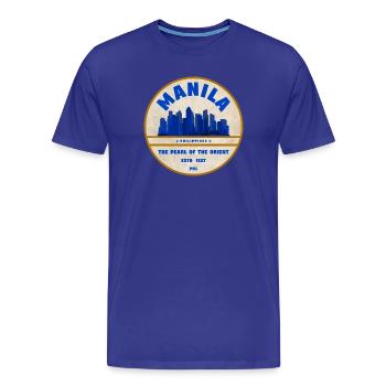 Manila Skyline Pearl of the Orient - Männer Premium Bio T-Shirt - Königsblau - Vorne - Damien (186cm)
