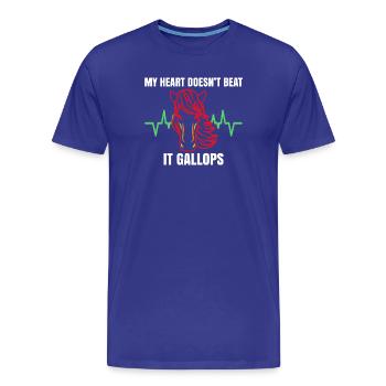 Hengst Pferde Statement Galopp Islandpferde - Männer Premium Bio T-Shirt - Königsblau - Vorne - Damien (186cm)