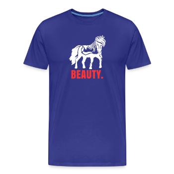 Icelandic horses horses saying horse love horse lover - Men's Premium Organic T-Shirt - royal blue - Front - Damien (186cm)