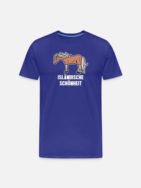 Islandpferde Pferdenarr Pferdeliebe Statement - Männer Premium Bio T-Shirt - Königsblau