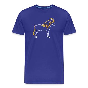Chevaux Etalon islandais Arabe Chevaux islandais - T-shirt bio Premium Homme - bleu roi - Devant - Damien (186cm)