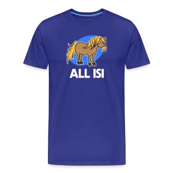 Déclaration de fou de cheval chevaux islandais poney islandais - T-shirt bio Premium Homme - bleu roi - Devant - Damien (186cm)