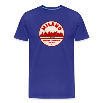 Milano Lombardia Retro Skyline - Männer Premium Bio T-Shirt - Königsblau - Vorne - Damien (186cm)