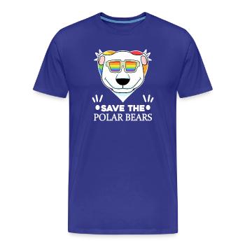 Polar bear Polar bear Environment Climate protection Nature conservation - Men's Premium Organic T-Shirt - royal blue - Front - Damien (186cm)