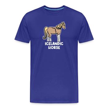 Horse Love Horses Horse Fan Icelandic Horses Saying - Men's Premium Organic T-Shirt - royal blue - Front - Damien (186cm)