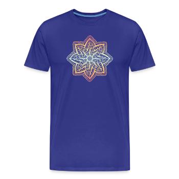 Mandala - T-shirt bio Premium Homme - bleu roi - Devant - Damien (186cm)