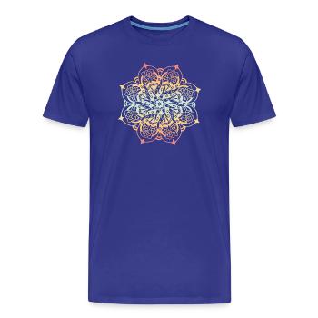 Mandala - T-shirt bio Premium Homme - bleu roi - Devant - Damien (186cm)
