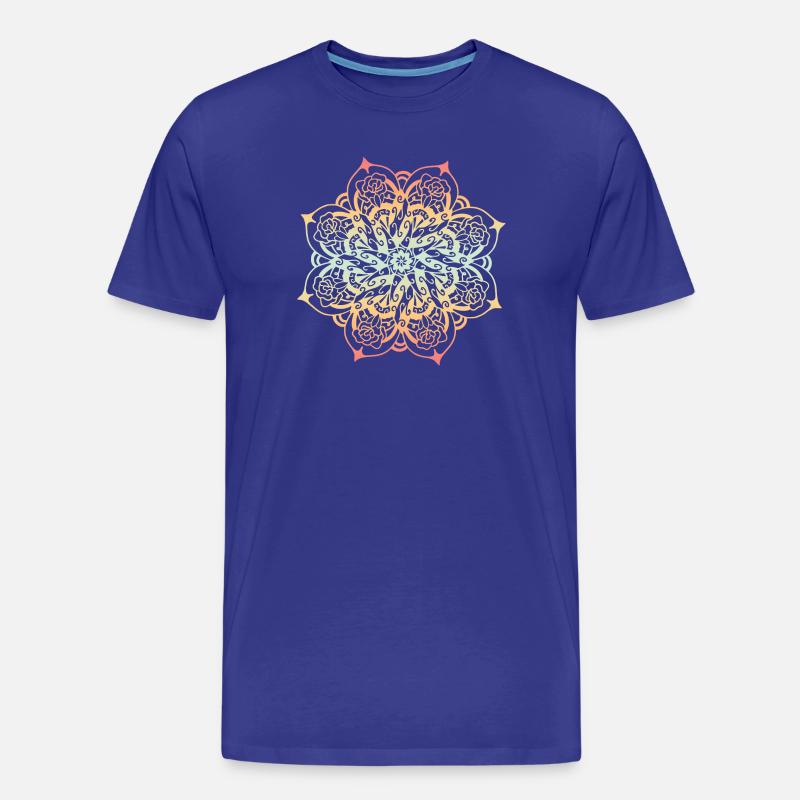 Mandala - Männer Premium Bio T-Shirt - Königsblau