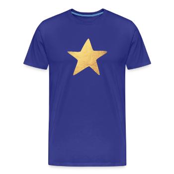 Stern Gold Weihnachten Symbol Luxus Deko exklusiv - Männer Premium Bio T-Shirt - Königsblau - Vorne - Damien (186cm)