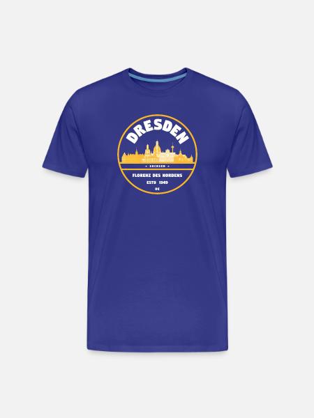 Dresden Skyline Gold Edition - Men's Premium Organic T-Shirt - royal blue