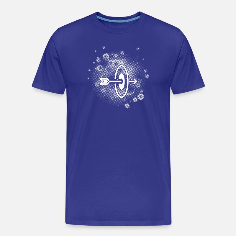 Flèche avec arrière-plan de points - T-shirt bio Premium Homme - bleu roi