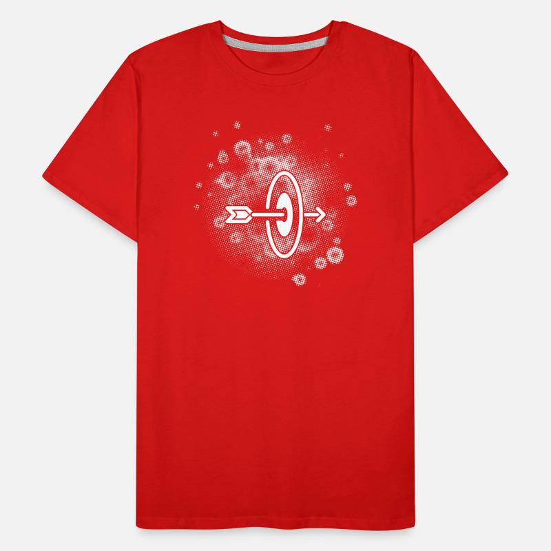Flèche avec arrière-plan de points T-shirt bio Premium Homme