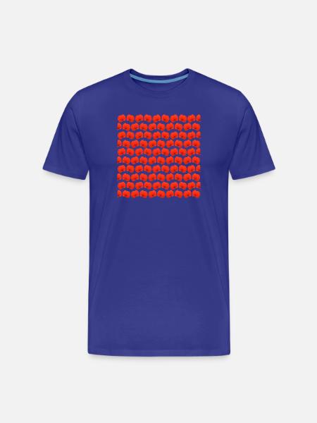 Sommerblumen, Mohnblumenmuster - Männer Premium Bio T-Shirt - Königsblau