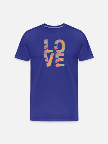 LOVE - T-shirt bio Premium Homme - bleu roi