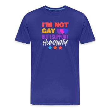 Cool Lgbt Statement Rechte Homosexueller Herz - Männer Premium Bio T-Shirt - Königsblau - Vorne - Damien (186cm)